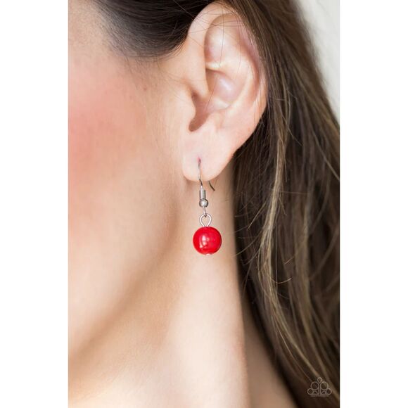 Summer Showdown Red Necklace (318) - Picture 3 of 3